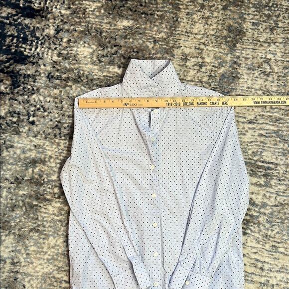 Celine Light Blue Polka Dot Button Down Shirt - Picture 10 of 13